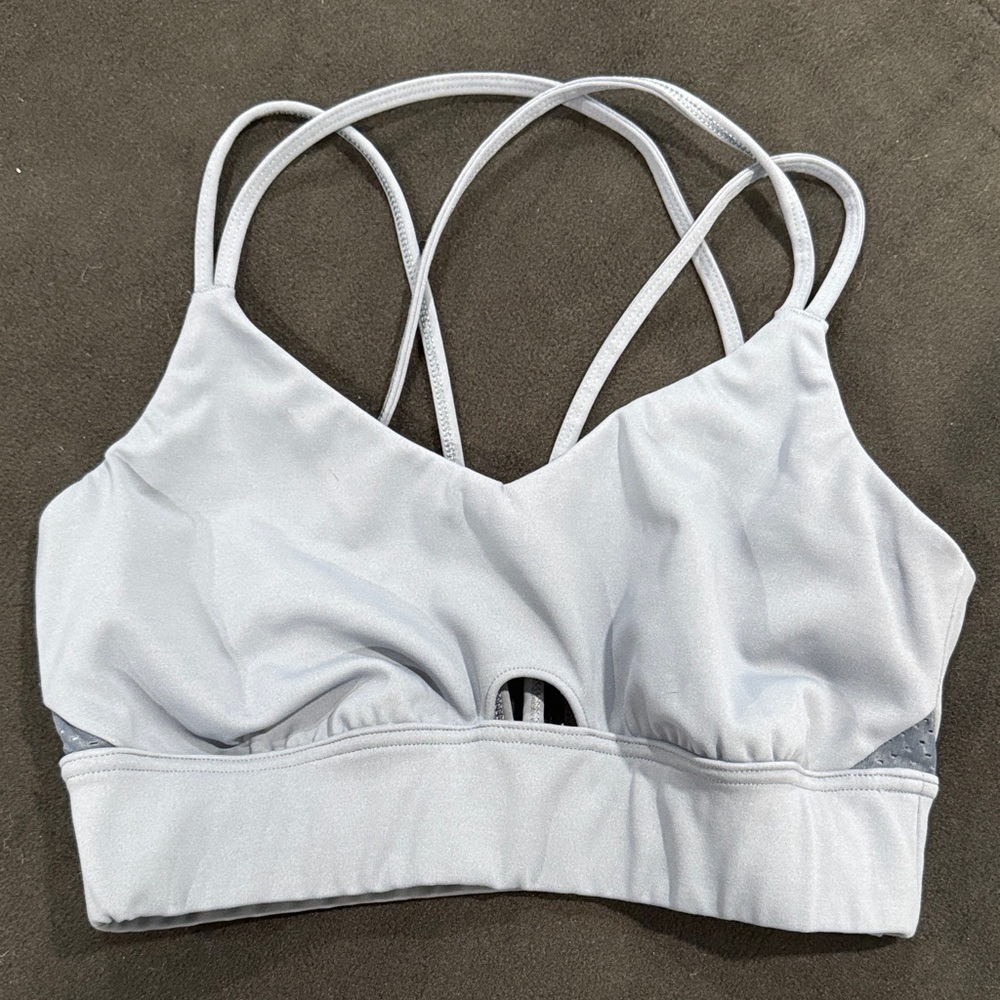 Light Gray Strappy Sports Bralette